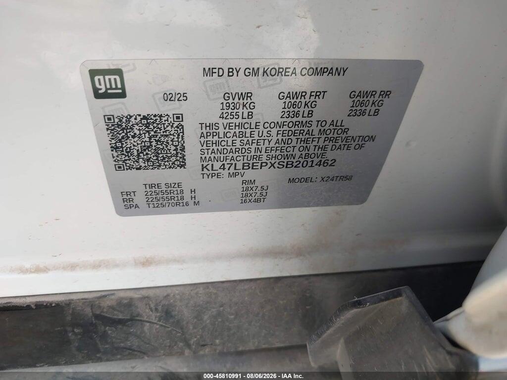 KL47LBEPXSB201462 2025 BUICK ENVISTA photo no. 9