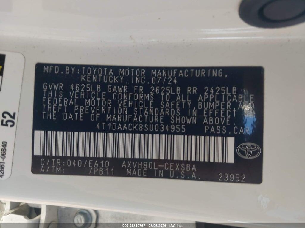 4T1DAACK8SU034955 2025 TOYOTA CAMRY photo no. 9