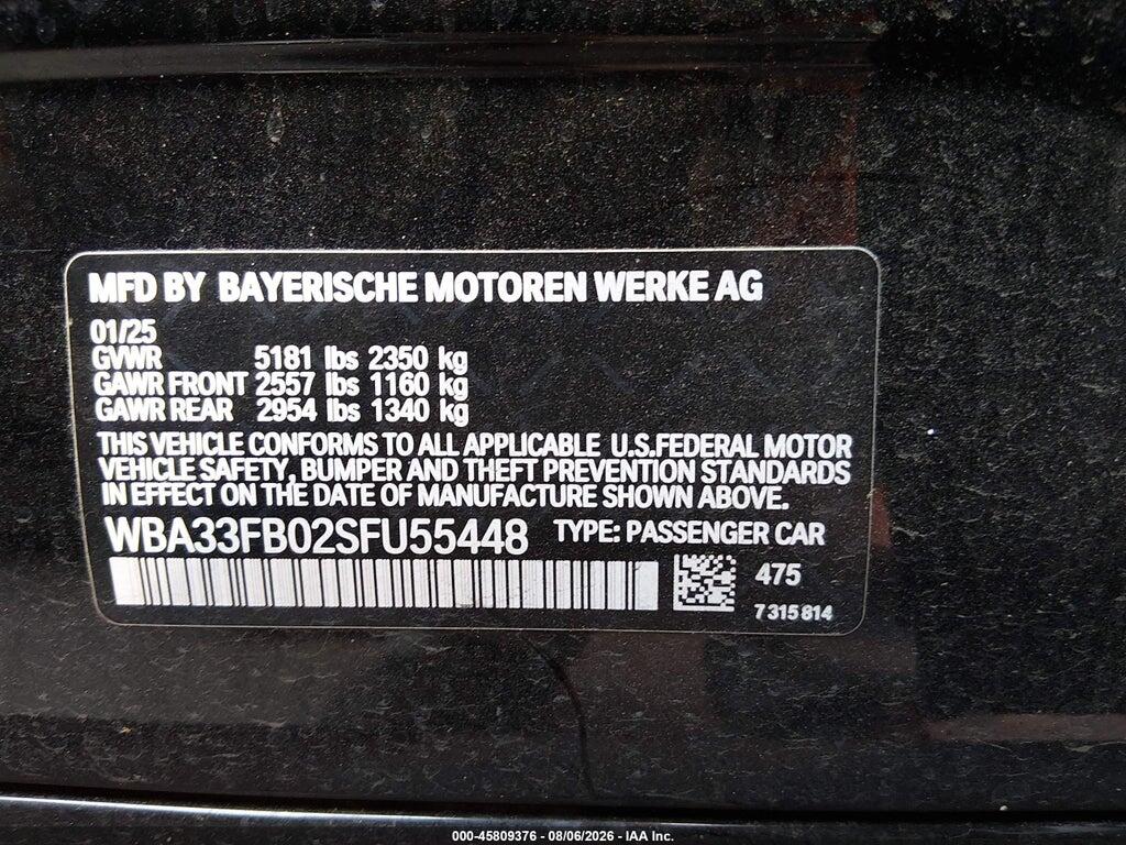WBA33FB02SFU55448 2025 BMW 430I GRAN COUPE photo no. 9
