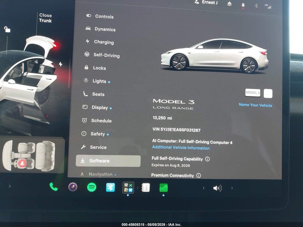 5YJ3E1EA9SF031287 2025 TESLA MODEL 3 photo no. 7