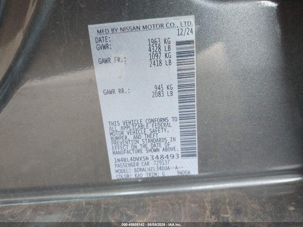 1N4BL4DVXSN348493 2025 NISSAN ALTIMA photo no. 9