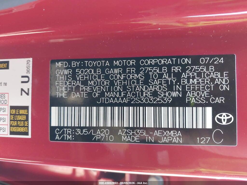 JTDAAAAF2S3032539 2025 TOYOTA CROWN photo no. 9