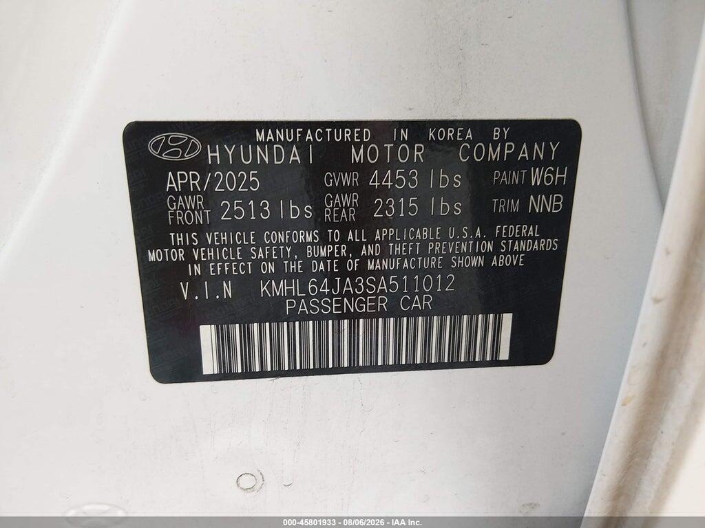 KMHL64JA3SA511012 2025 HYUNDAI SONATA photo no. 9