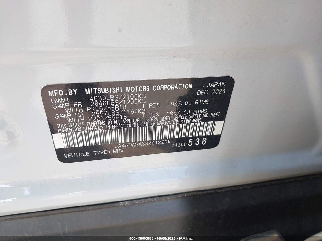 JA4ATWAA3SZ012299 2025 MITSUBISHI ECLIPSE CROSS photo no. 9