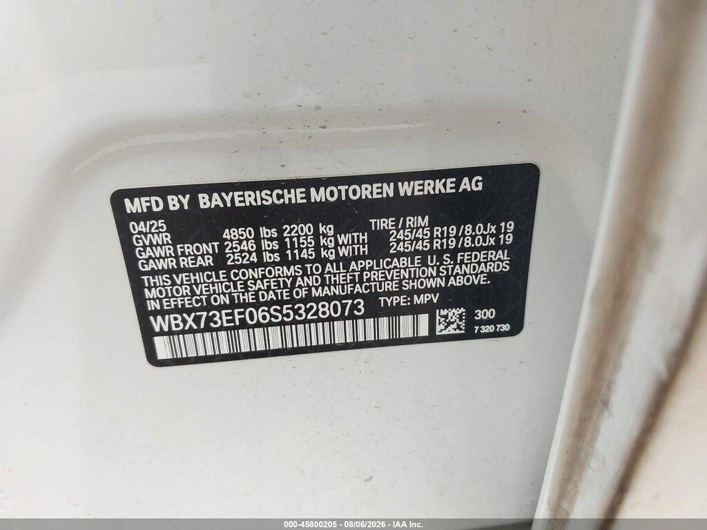 WBX73EF06S5328073 2025 BMW X1 photo no. 9