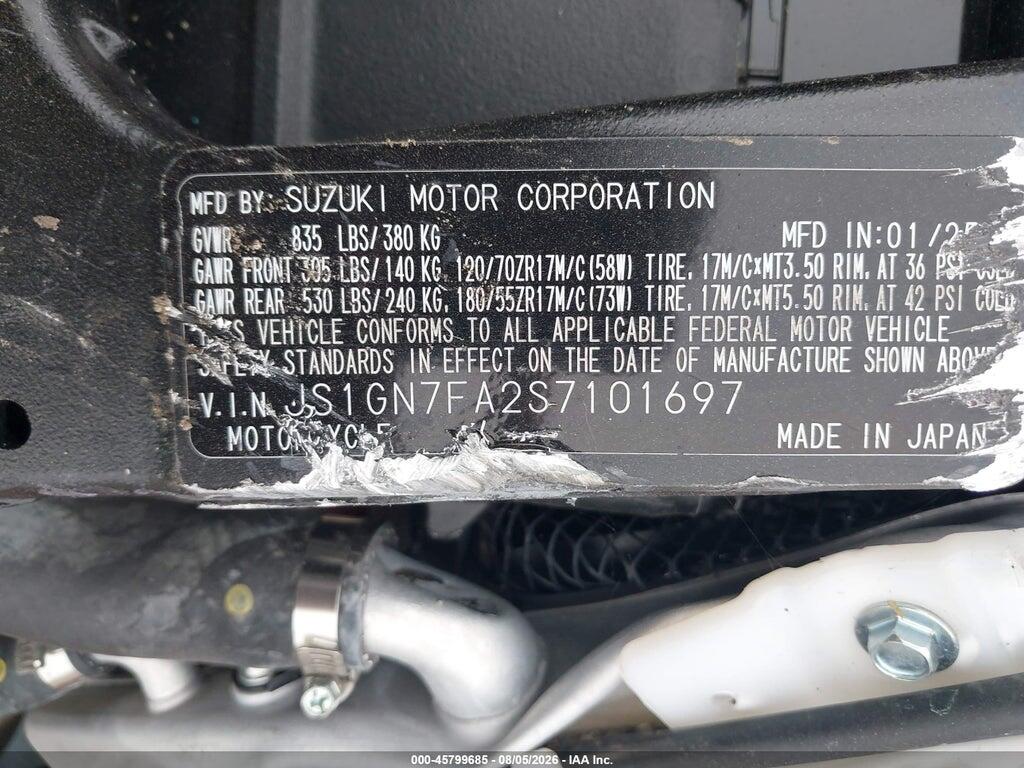 JS1GN7FA2S7101697 2025 SUZUKI GSX-R600 photo no. 10