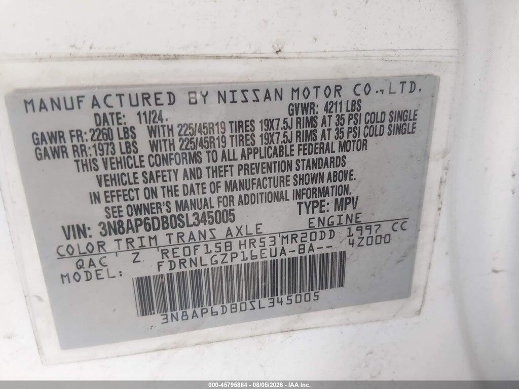 3N8AP6DB0SL345005 2025 NISSAN KICKS photo no. 9