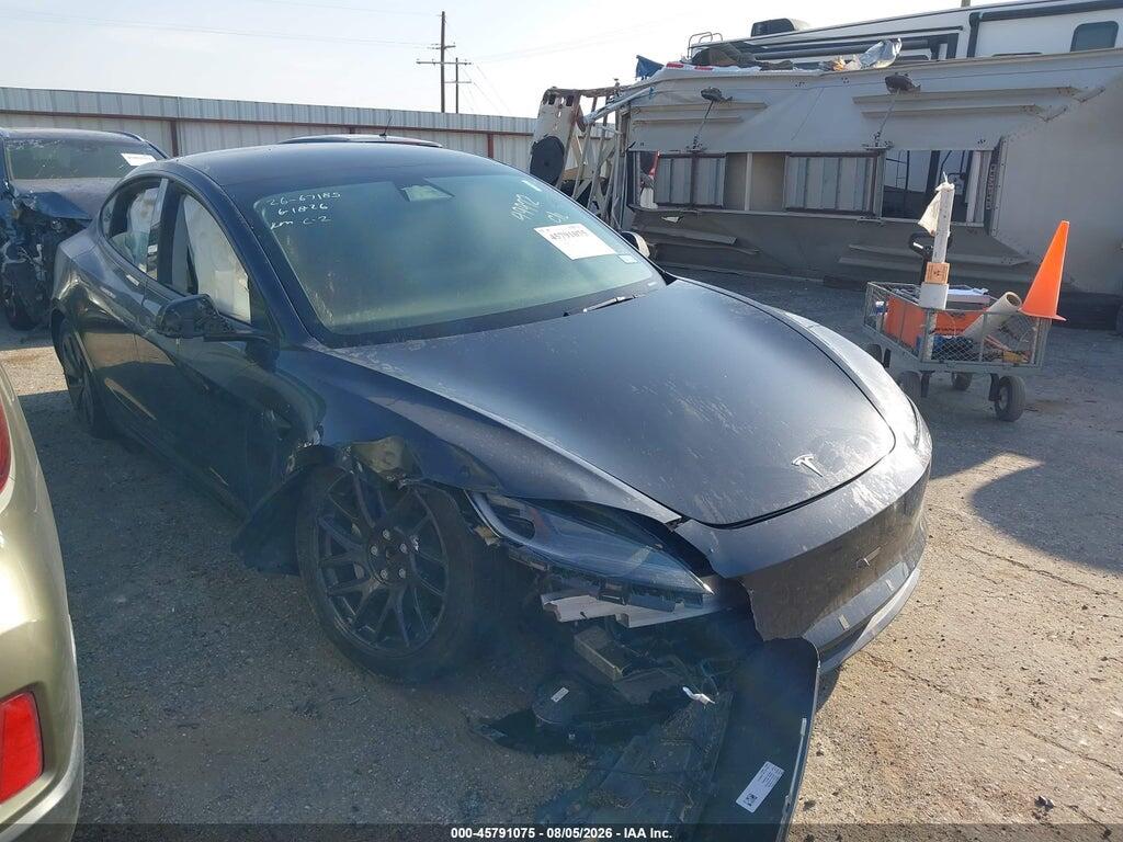 5YJ3E1EA4SF049972 2025 TESLA MODEL 3 photo no. 1