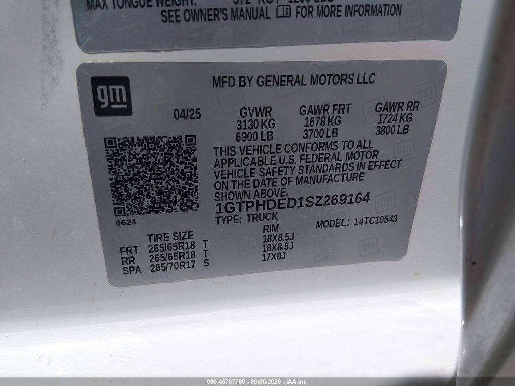 1GTPHDED1SZ269164 2025 GMC SIERRA 1500 photo no. 9
