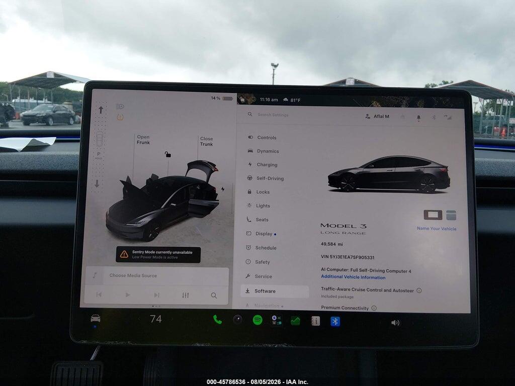 5YJ3E1EA7SF905331 2025 TESLA MODEL 3 photo no. 7