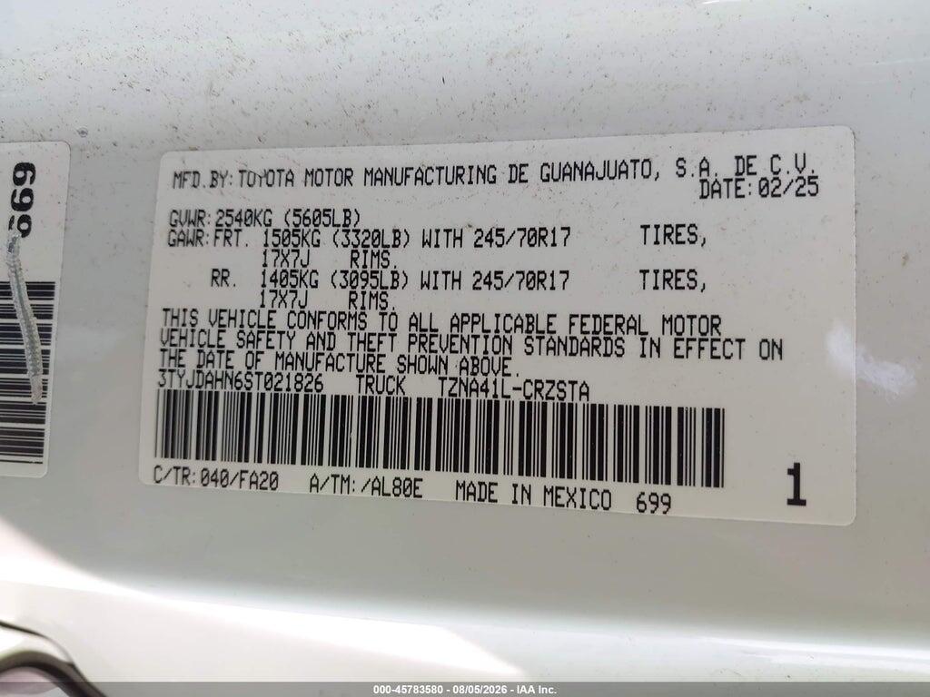 3TYJDAHN6ST021826 2025 TOYOTA TACOMA photo no. 9