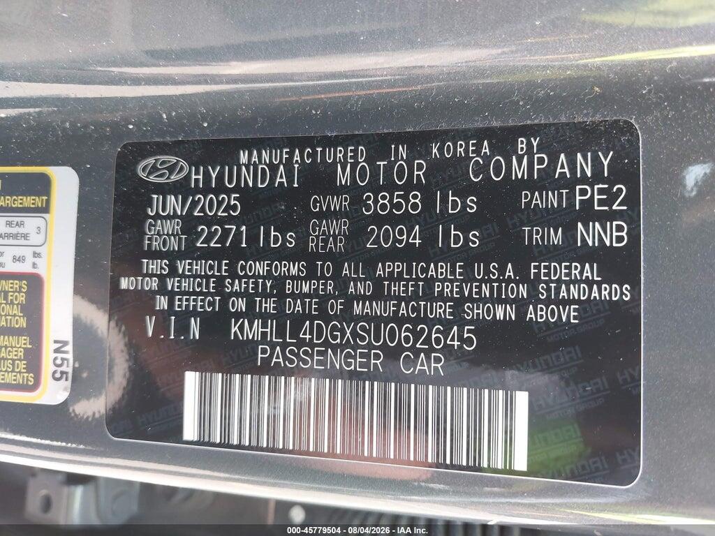 KMHLL4DGXSU062645 2025 HYUNDAI ELANTRA photo no. 9