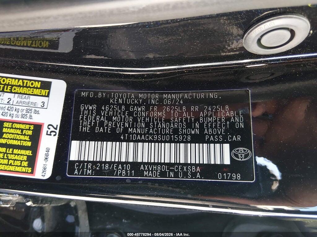 4T1DAACK9SU015928 2025 TOYOTA CAMRY photo no. 9