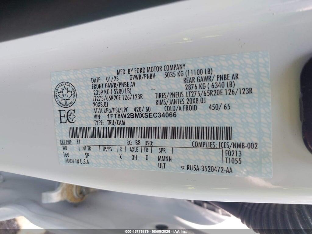 1FT8W2BMXSEC34066 2025 FORD F-250 photo no. 9
