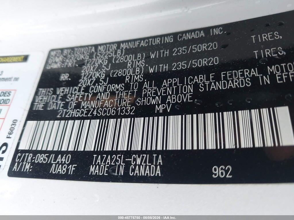 2T2HGCEZ4SC061332 2025 LEXUS NX 350 photo no. 9
