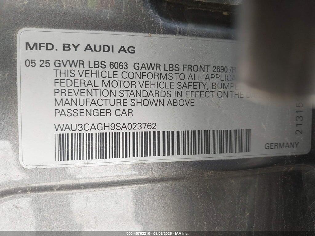 WAU3CAGH9SA023762 2025 AUDI A6 E-TRON photo no. 9