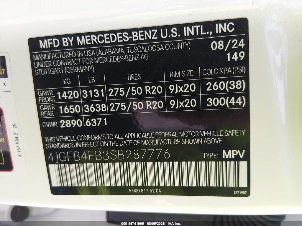 4JGFB4FB3SB287776 2025 MERCEDES-BENZ GLE 350 photo no. 9