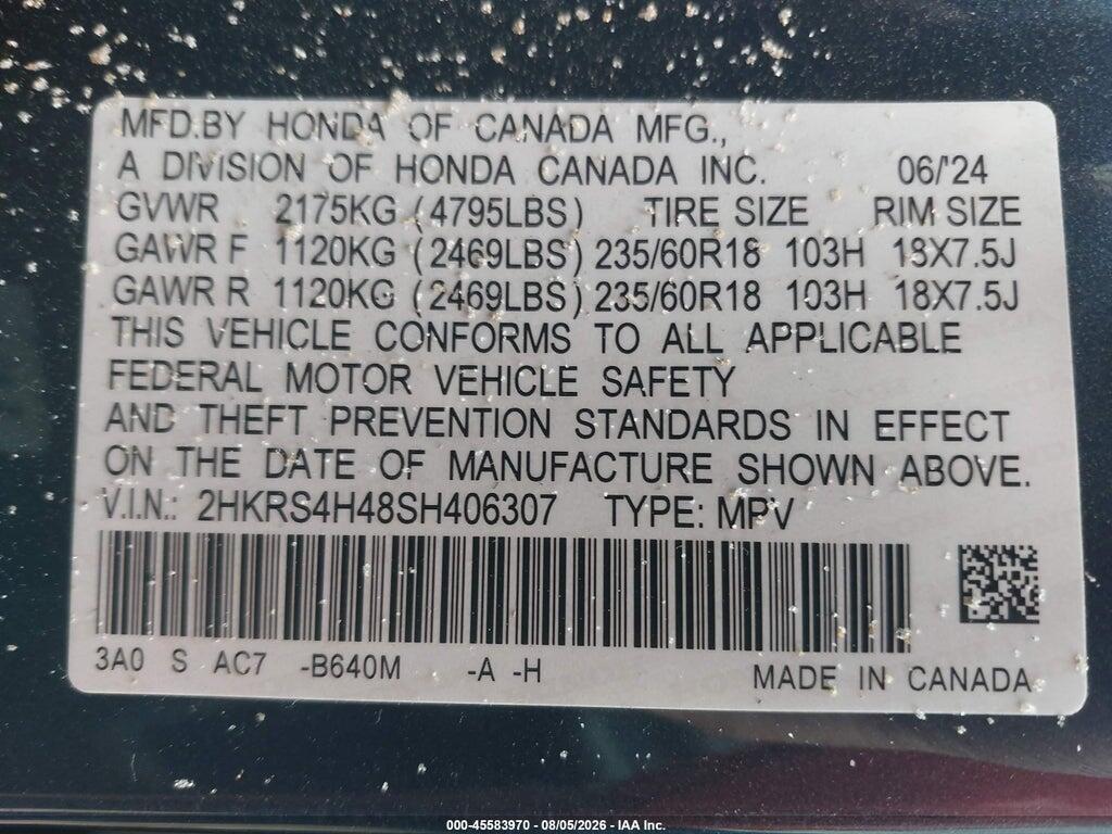 2HKRS4H48SH406307 2025 HONDA CR-V photo no. 9
