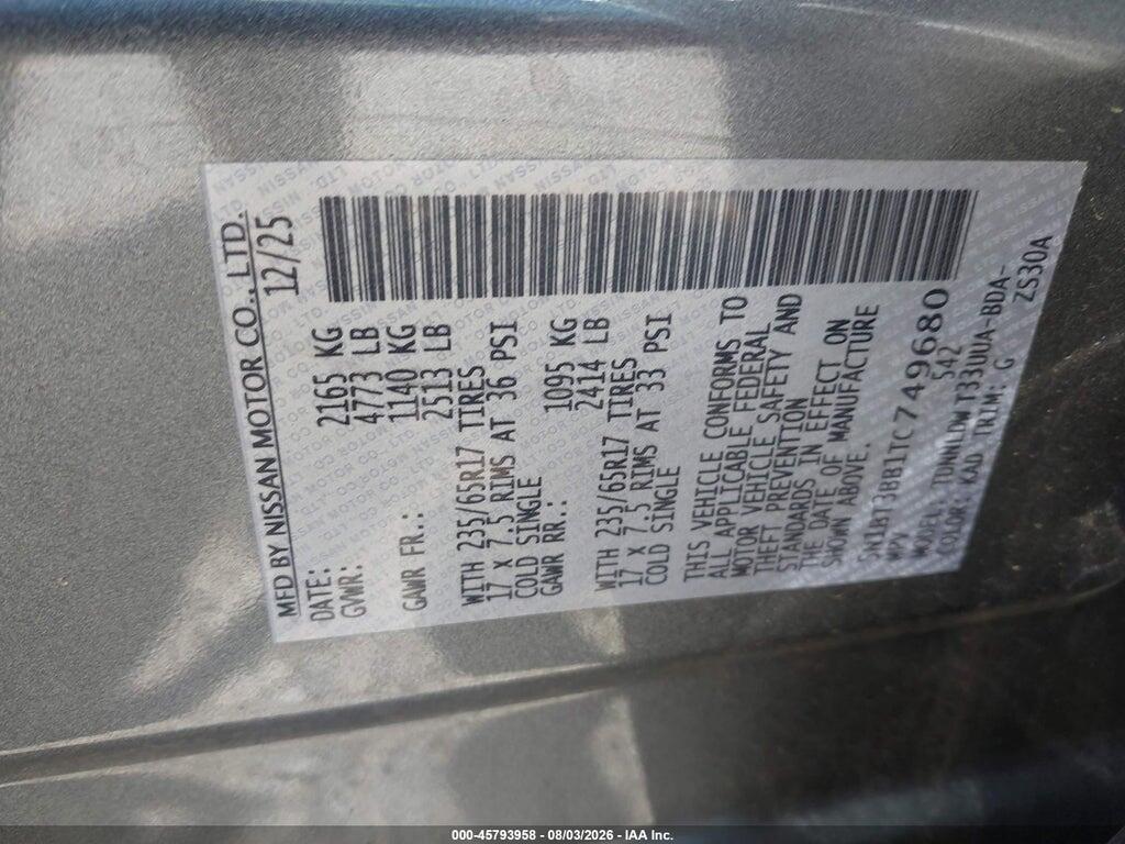 5N1BT3BB1TC749680 2026 NISSAN ROGUE photo no. 9