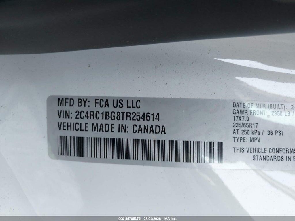 2C4RC1BG8TR254614 2026 CHRYSLER PACIFICA photo no. 9