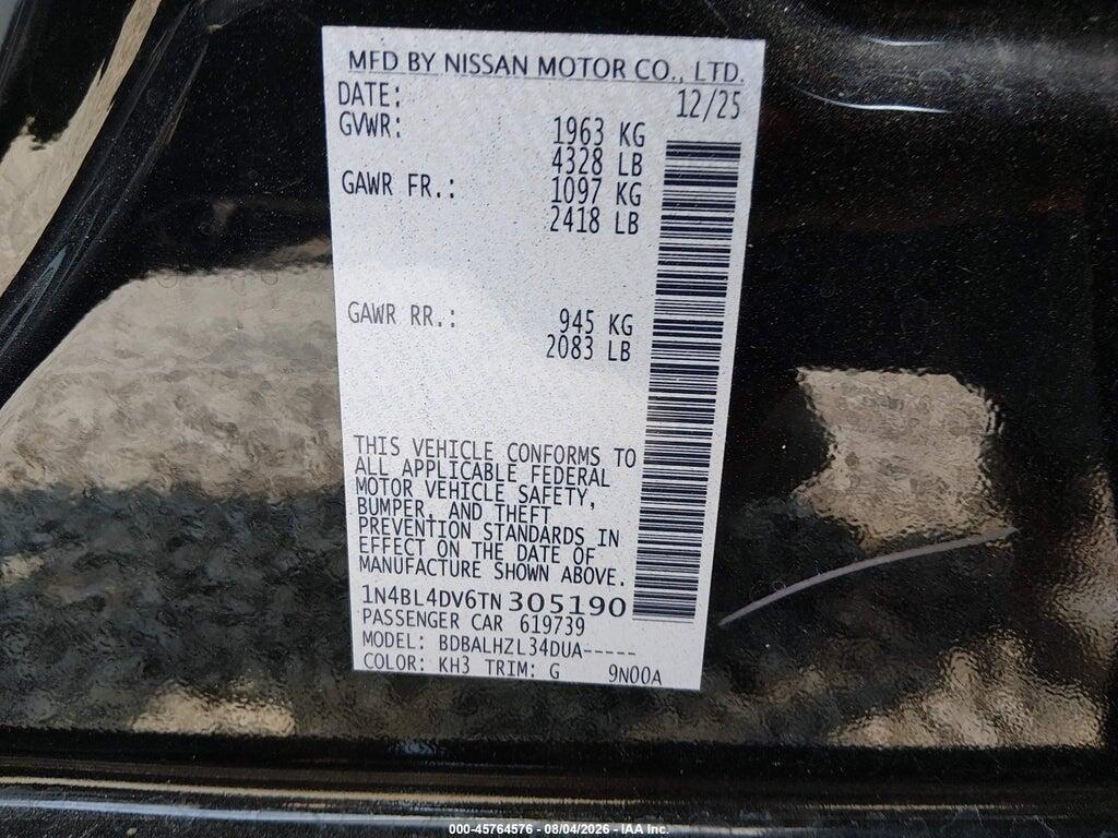 1N4BL4DV6TN305190 2026 NISSAN ALTIMA photo no. 9