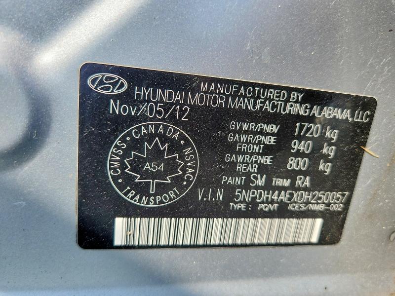 2013 HYUNDAI ELANTRA GLS — Фото 12 из 12