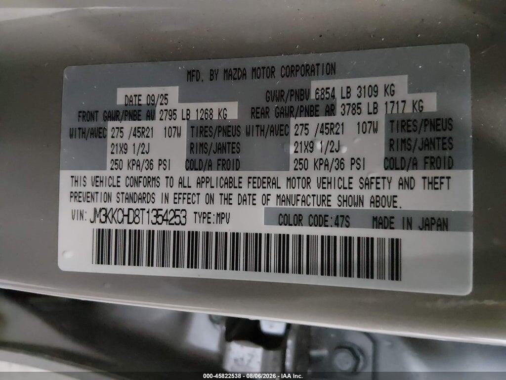 JM3KKCHD8T1354253 2026 MAZDA CX-90 photo no. 9