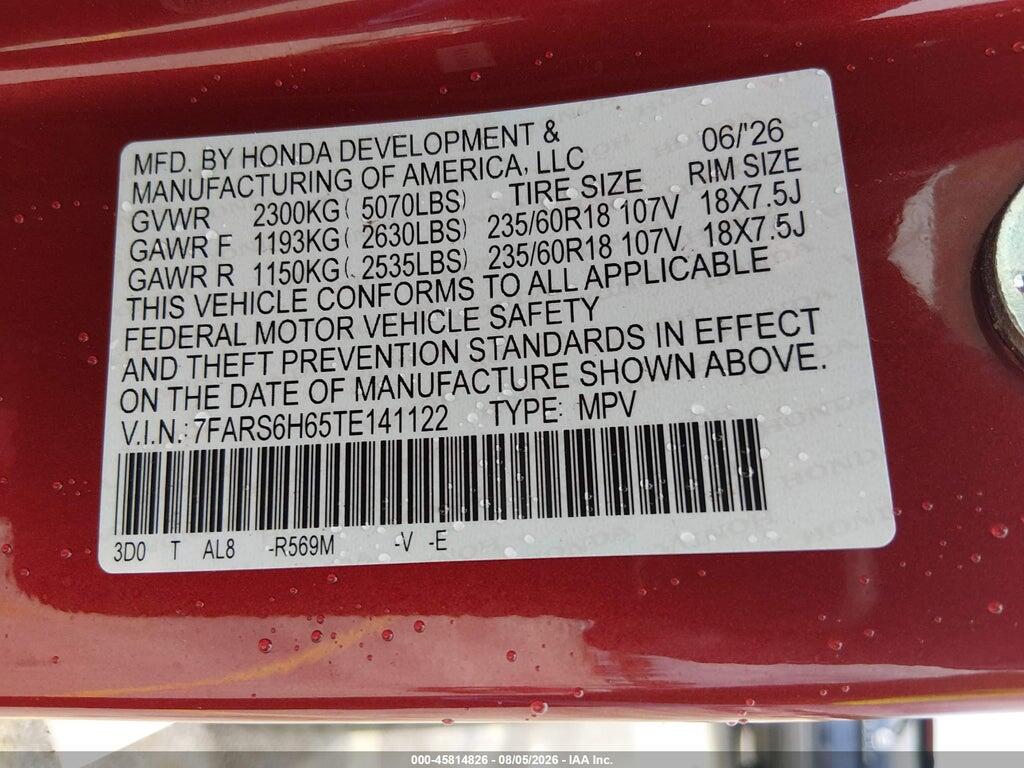 7FARS6H65TE141122 2026 HONDA CR-V photo no. 9