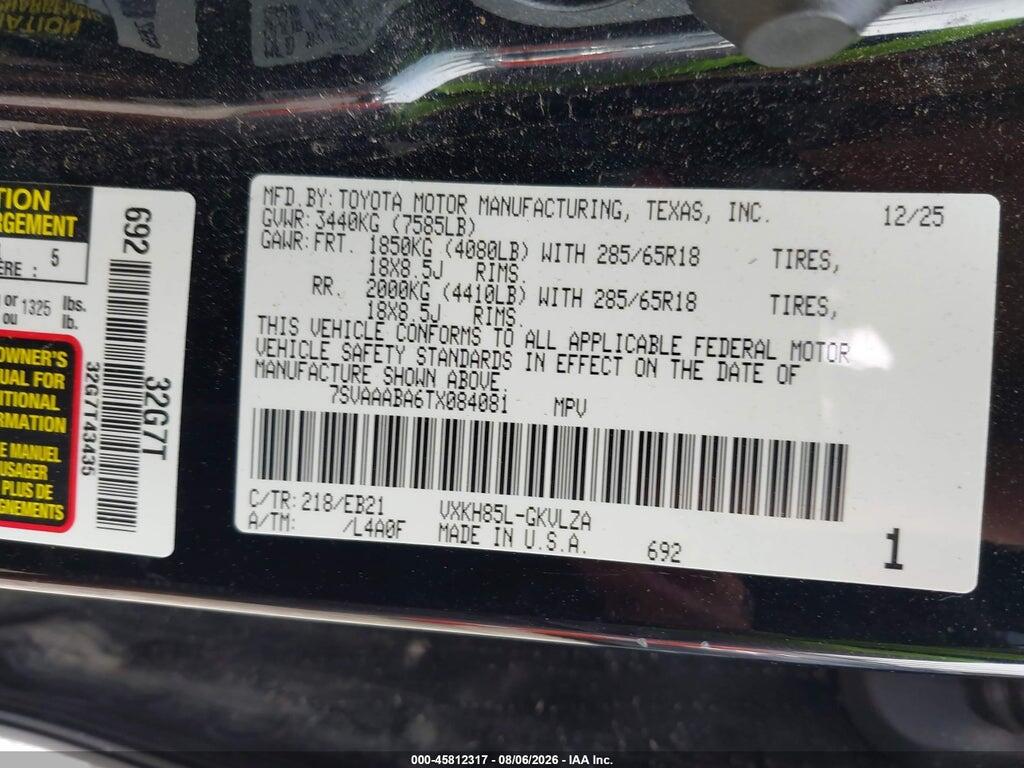 7SVAAABA6TX084081 2026 TOYOTA SEQUOIA photo no. 9