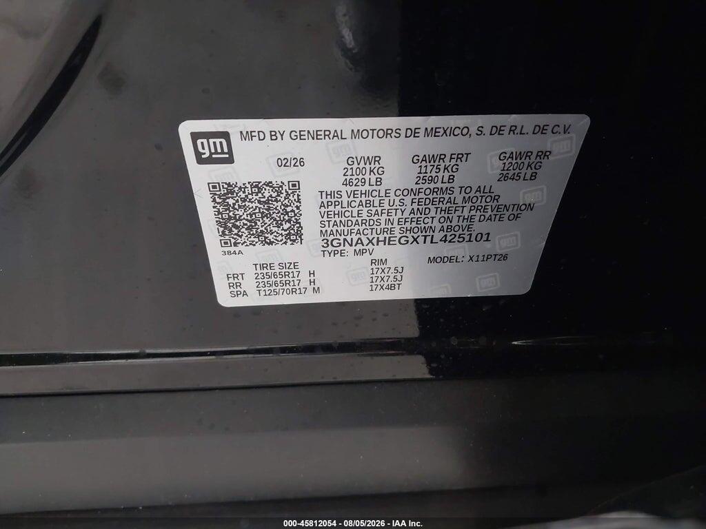 3GNAXHEGXTL425101 2026 CHEVROLET EQUINOX photo no. 9