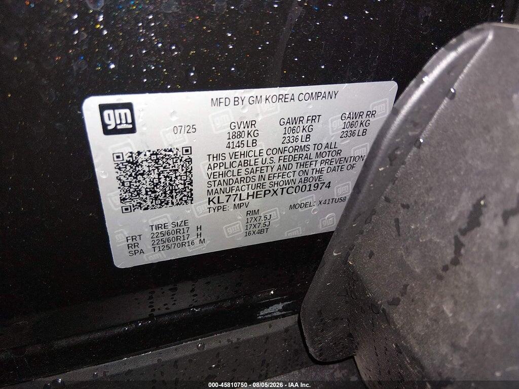 KL77LHEPXTC001974 2026 CHEVROLET TRAX photo no. 9