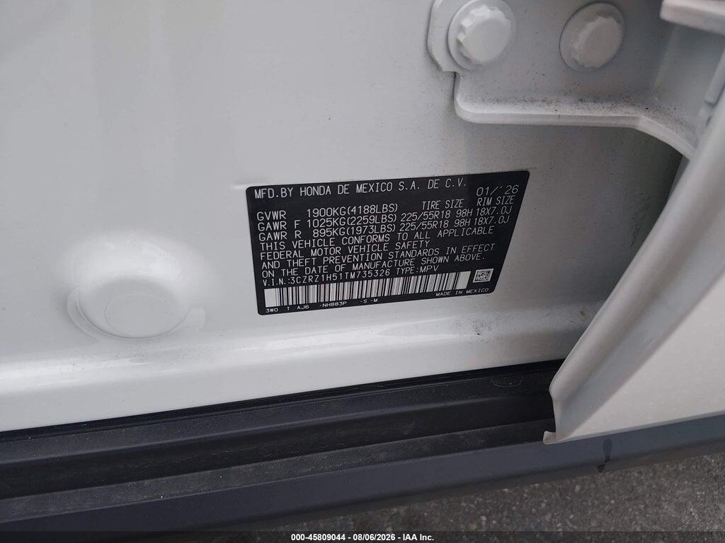 3CZRZ1H51TM735326 2026 HONDA HR-V photo no. 9
