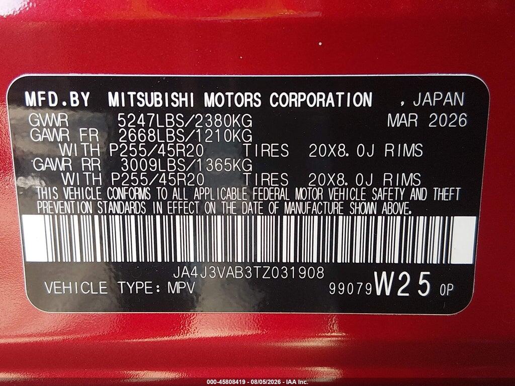 JA4J3VAB3TZ031908 2026 MITSUBISHI OUTLANDER photo no. 9