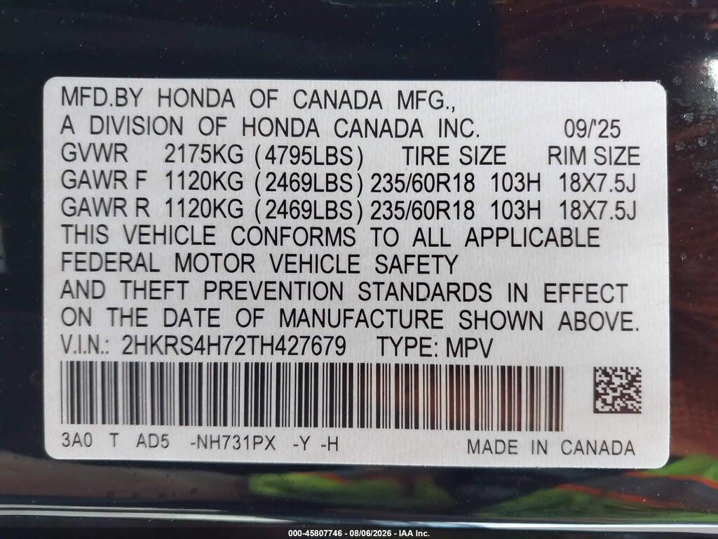 2HKRS4H72TH427679 2026 HONDA CR-V photo no. 9
