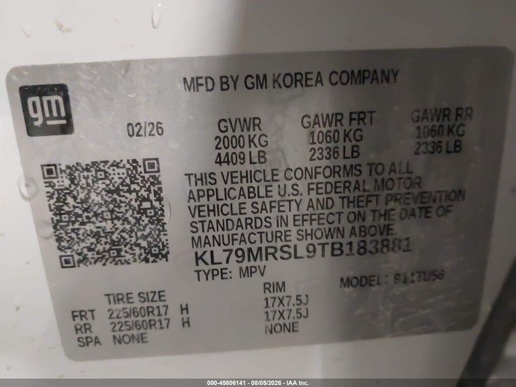 KL79MRSL9TB183881 2026 CHEVROLET TRAILBLAZER photo no. 9