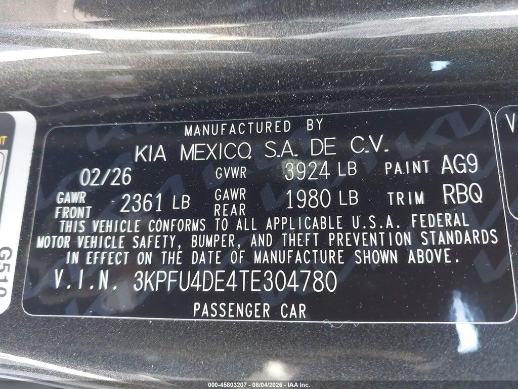 3KPFU4DE4TE304780 2026 KIA K4 photo no. 9