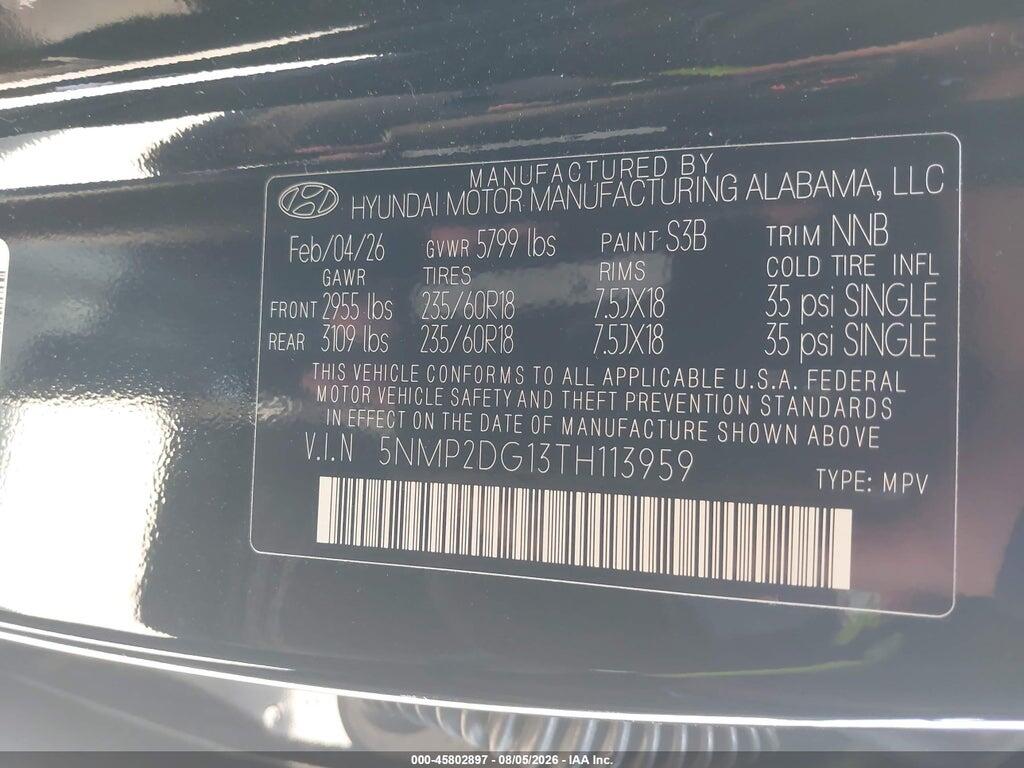 5NMP2DG13TH113959 2026 HYUNDAI SANTA FE HYBRID photo no. 9