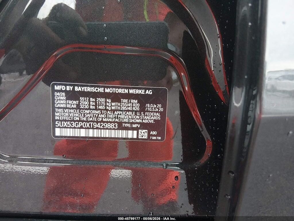 5UX53GP0XT9429883 2026 BMW X3 photo no. 9