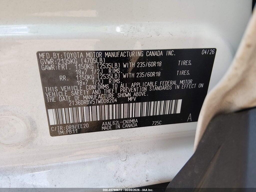 2T36DRBV5TW008204 2026 TOYOTA RAV4 photo no. 9