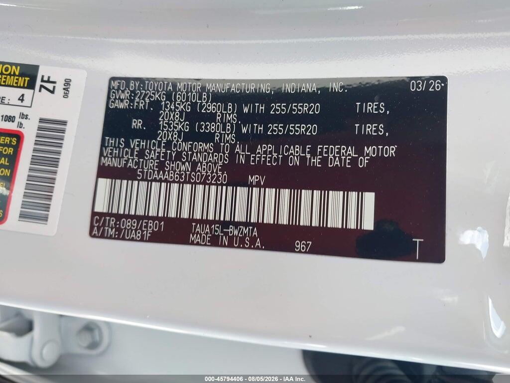5TDAAAB63TS073230 2026 LEXUS TX 350 photo no. 9