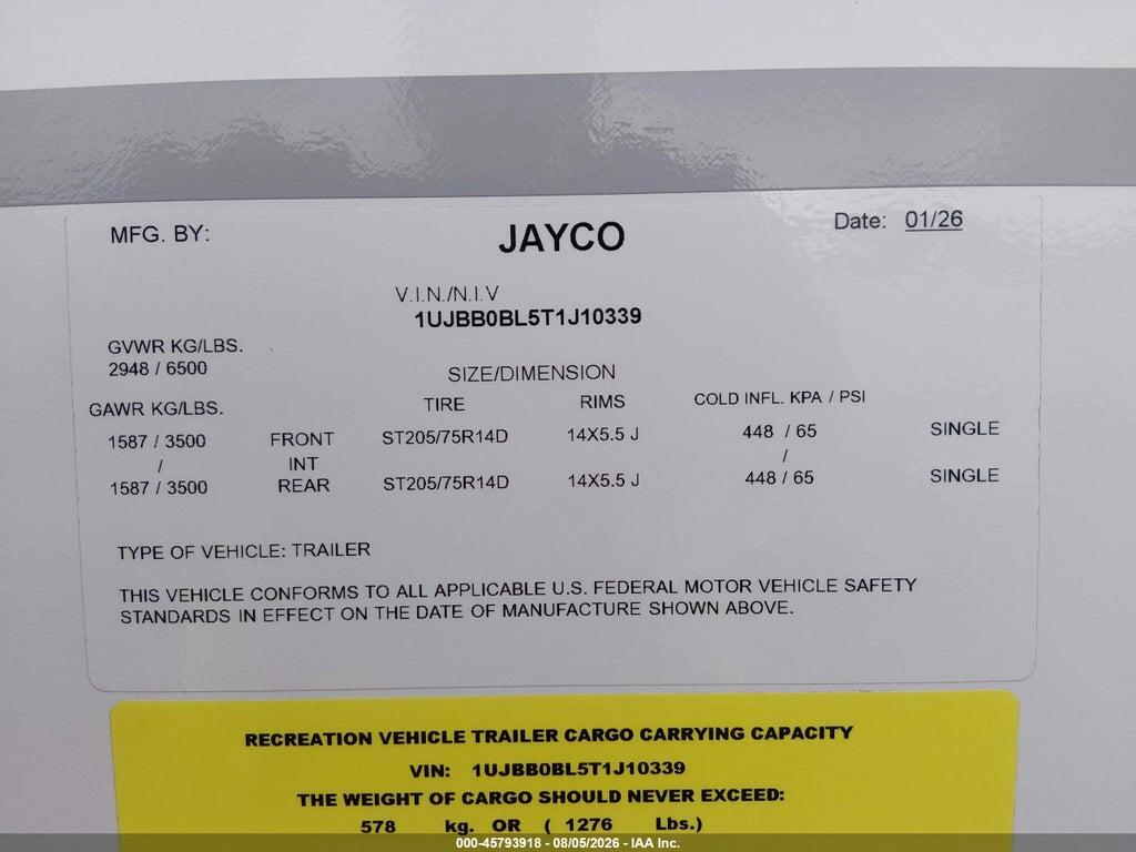1UJBB0BL5T1J10339 2026 JAYCO OTHER photo no. 9