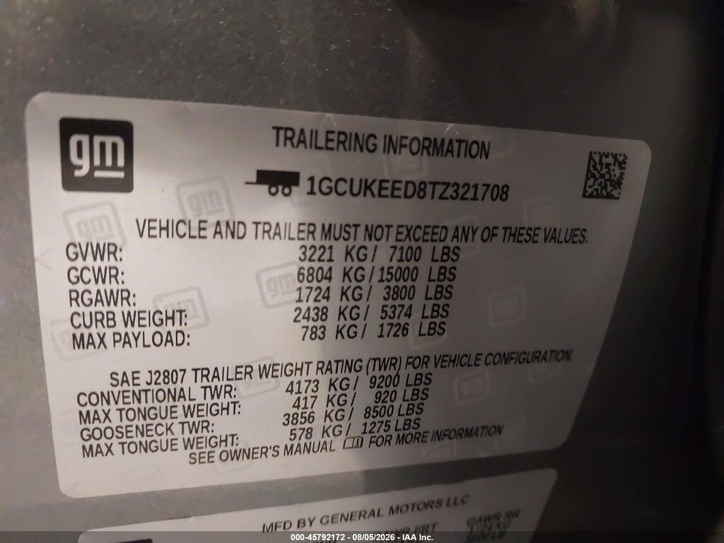 1GCUKEED8TZ321708 2026 CHEVROLET SILVERADO 1500 photo no. 9