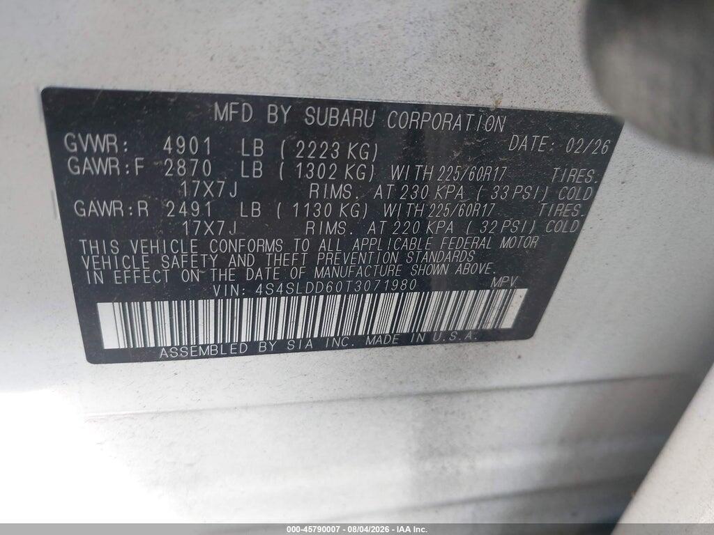 4S4SLDD60T3071980 2026 SUBARU FORESTER photo no. 9