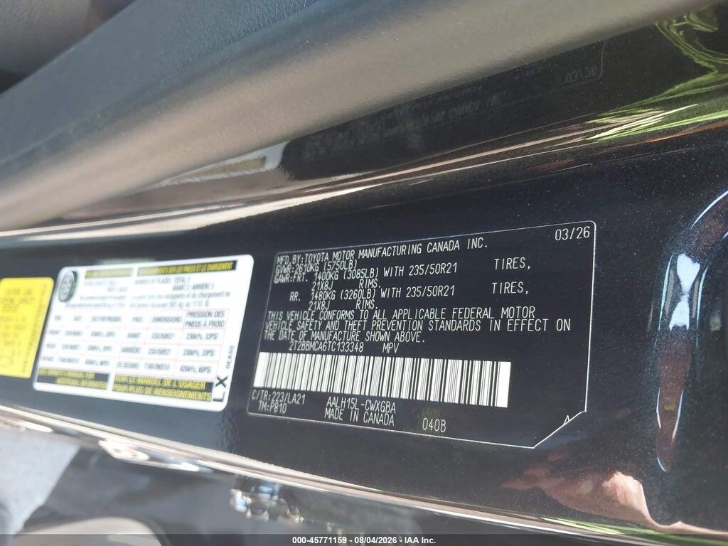 2T2BBMCA6TC133348 2026 LEXUS RX 350H photo no. 9