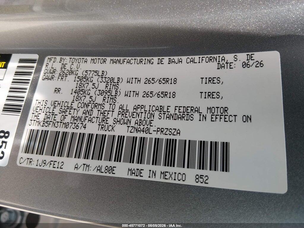 3TMKB5FN3TM073674 2026 TOYOTA TACOMA photo no. 9