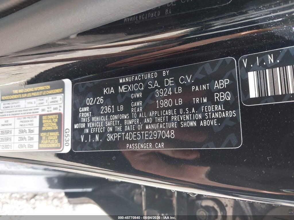 3KPFT4DE5TE297048 2026 KIA K4 photo no. 9