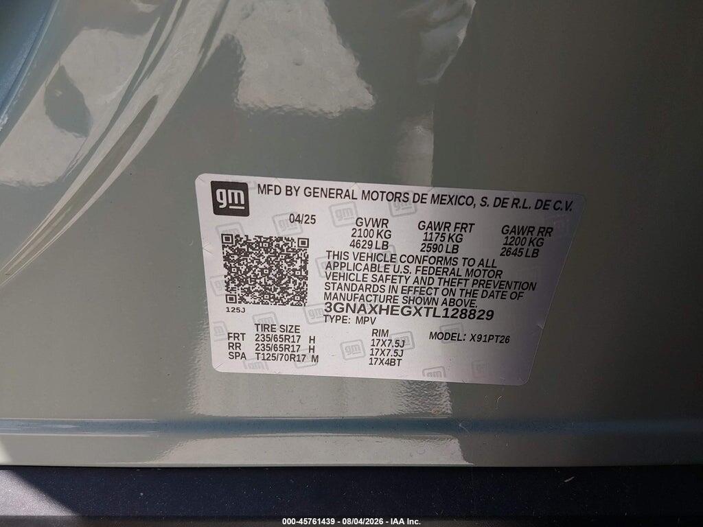 3GNAXHEGXTL128829 2026 CHEVROLET EQUINOX photo no. 9