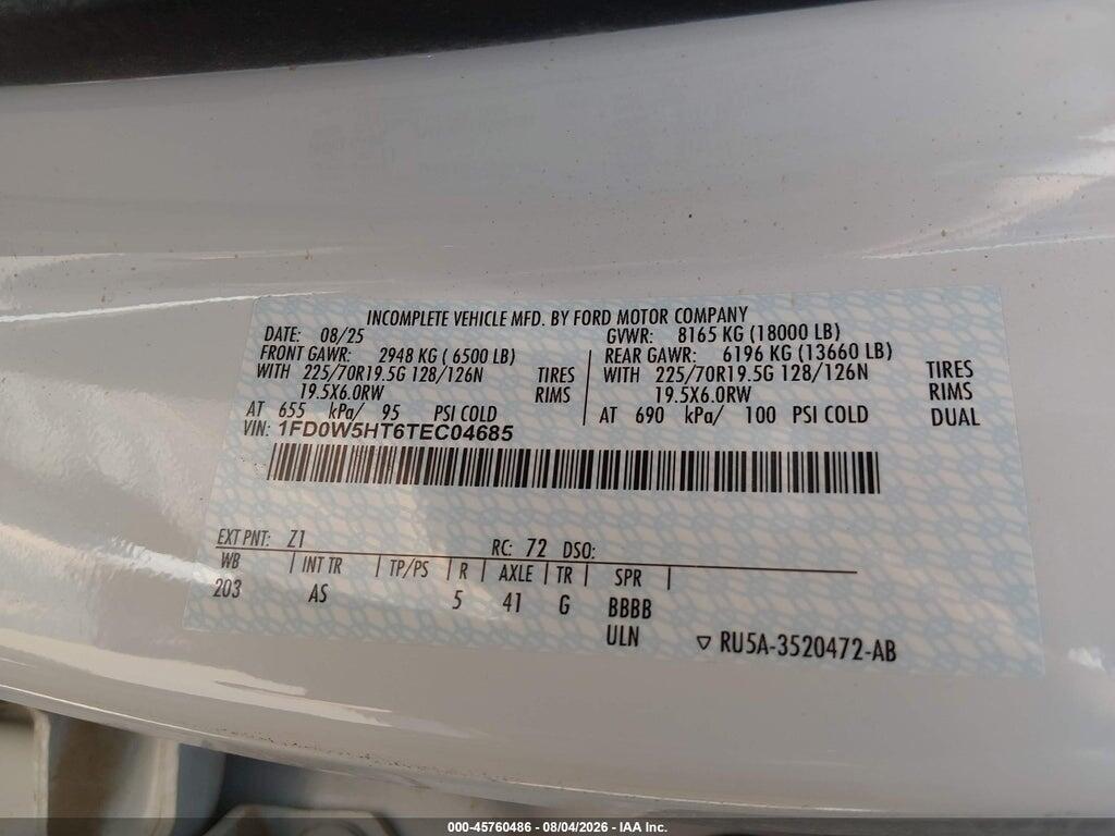 1FD0W5HT6TEC04685 2026 FORD F-550 CHASSIS photo no. 4