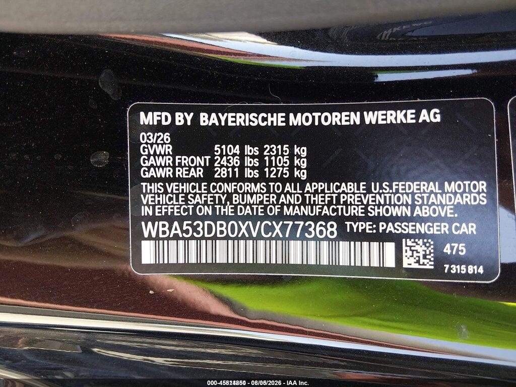 WBA53DB0XVCX77368 2027 BMW 4 SERIES CONVERTIBLE photo no. 9