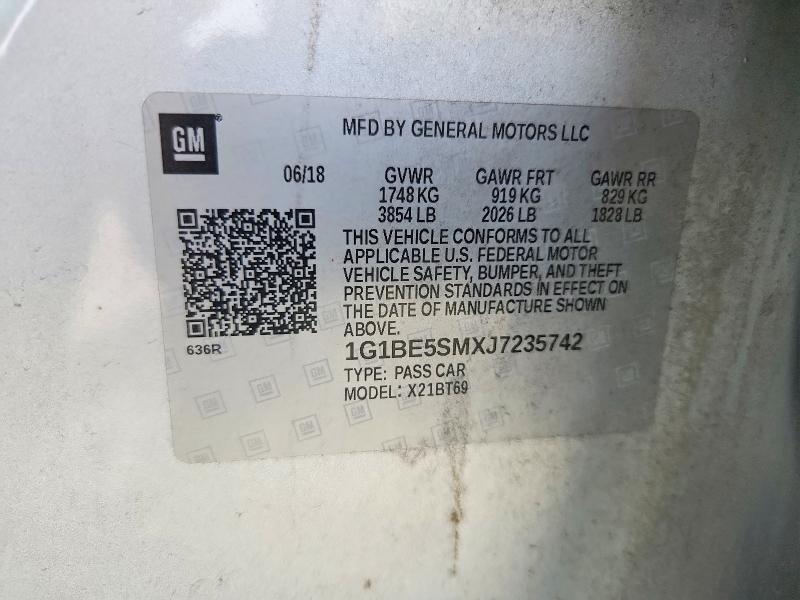 1G1BE5SMXJ7235742 2018 CHEVROLET CRUZE photo no. 12